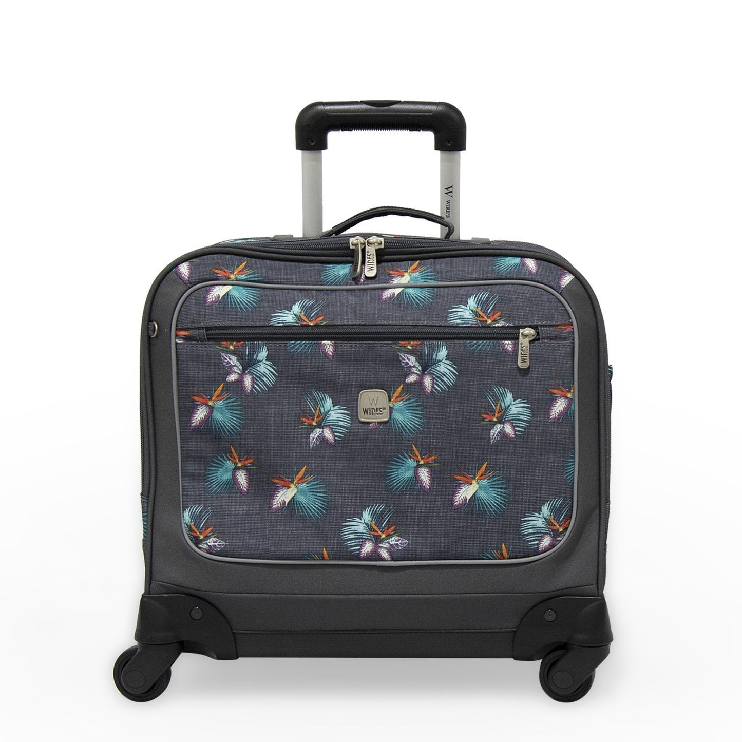 Wires 3 Pieces Set - 4 Wheels School Bag trolley with Lunch Bag + Pencil Case Tree Leaves Design - wiresitaly.com