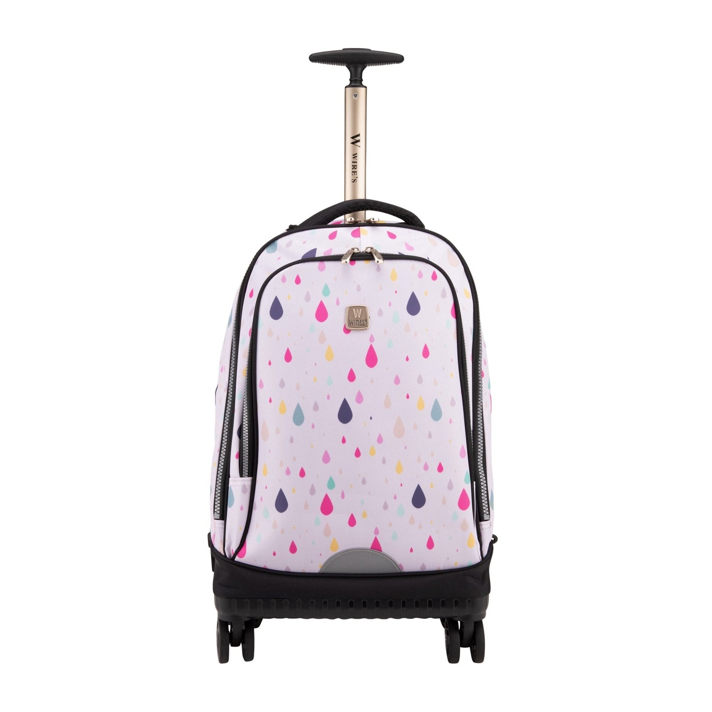 Wires 4 Wheel School Backpack Trolley Set of 3 Rainbow Rain - wiresitaly.com
