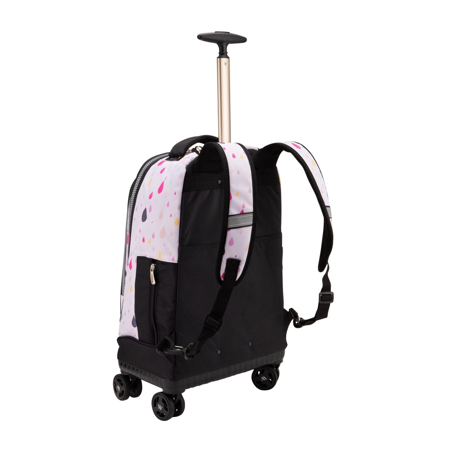 Wires 4 Wheel School Backpack Trolley Set of 3 Rainbow Rain - wiresitaly.com
