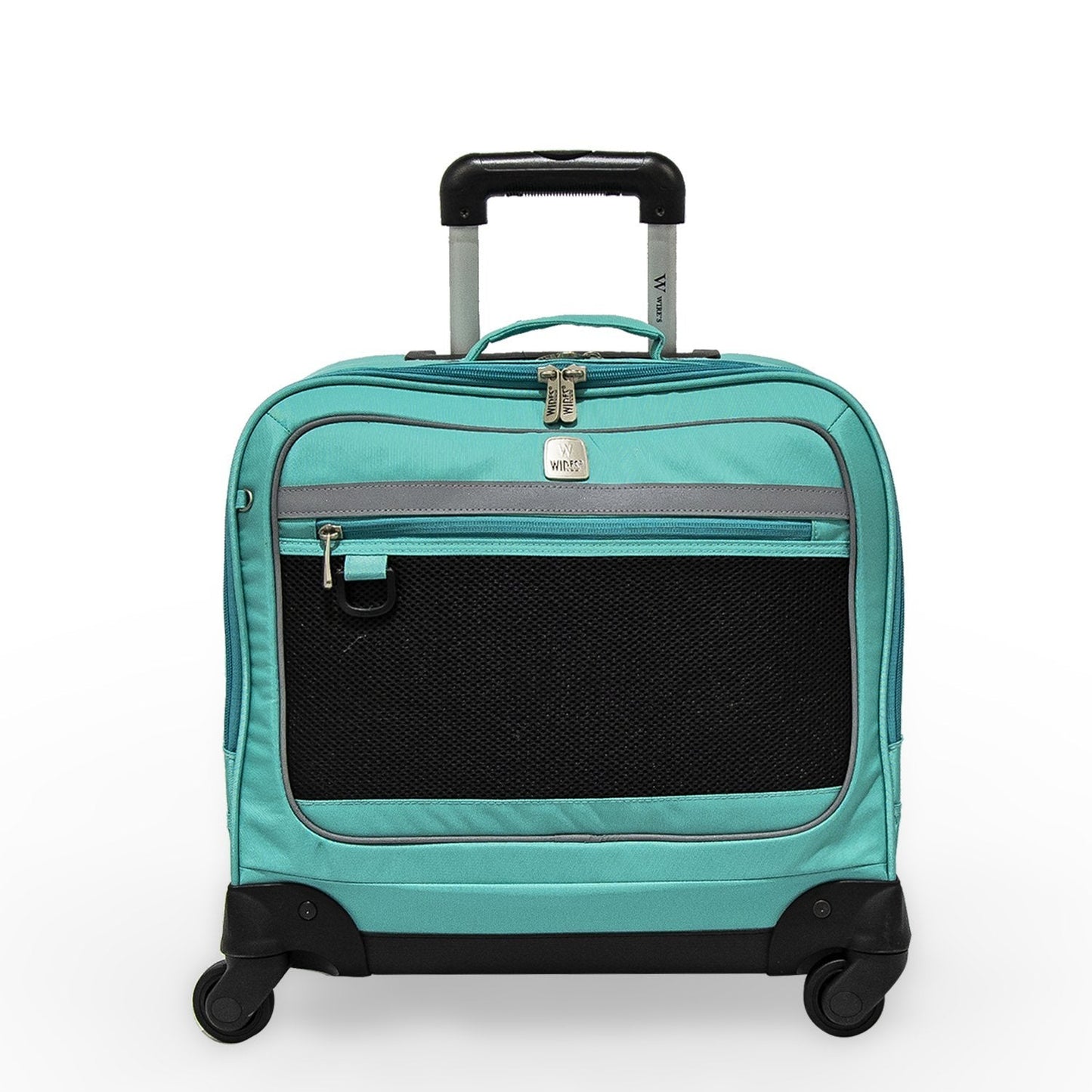 Wires 5 Pieces Set - 4 Wheels School Bag trolley with Lunch Bag + Pencil Case + Water Bottle & Wires Stationary Teal - wiresitaly.com
