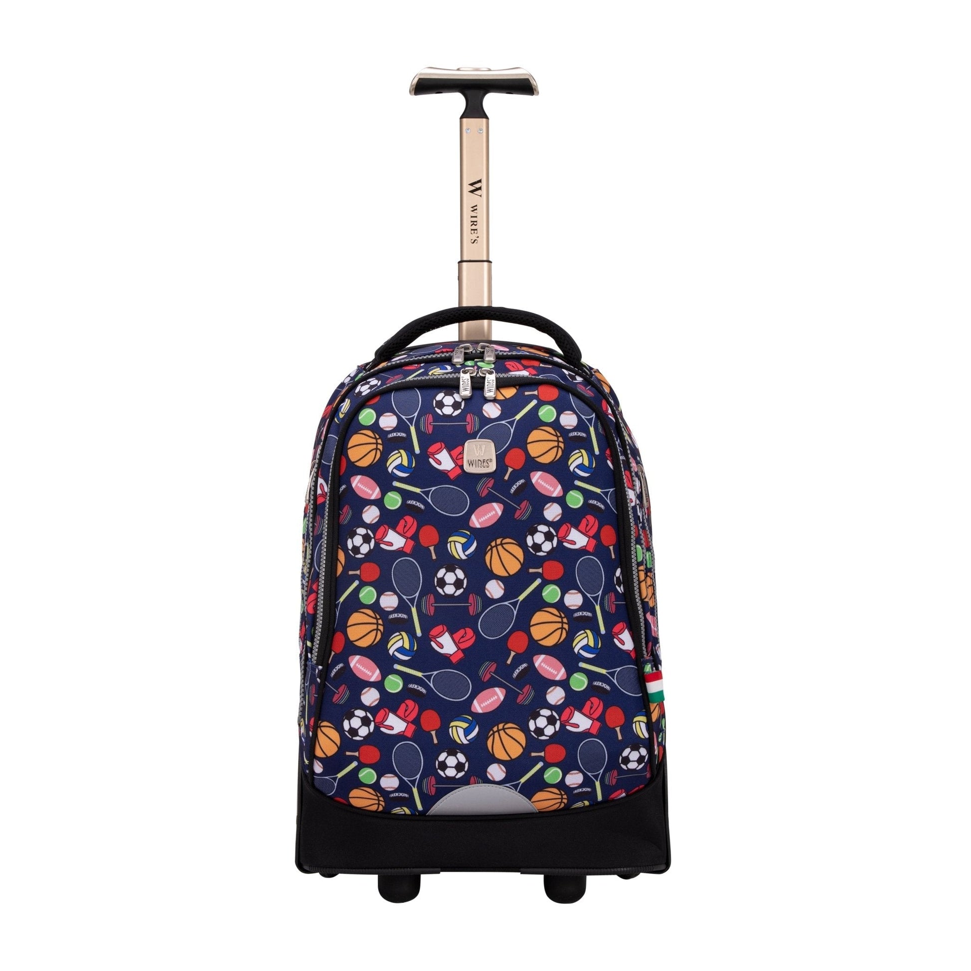 All Sport Wires Big Wheel School Bag Trolley Set of 3 (Lunch Bag & Pencil Case) - wiresitaly.com