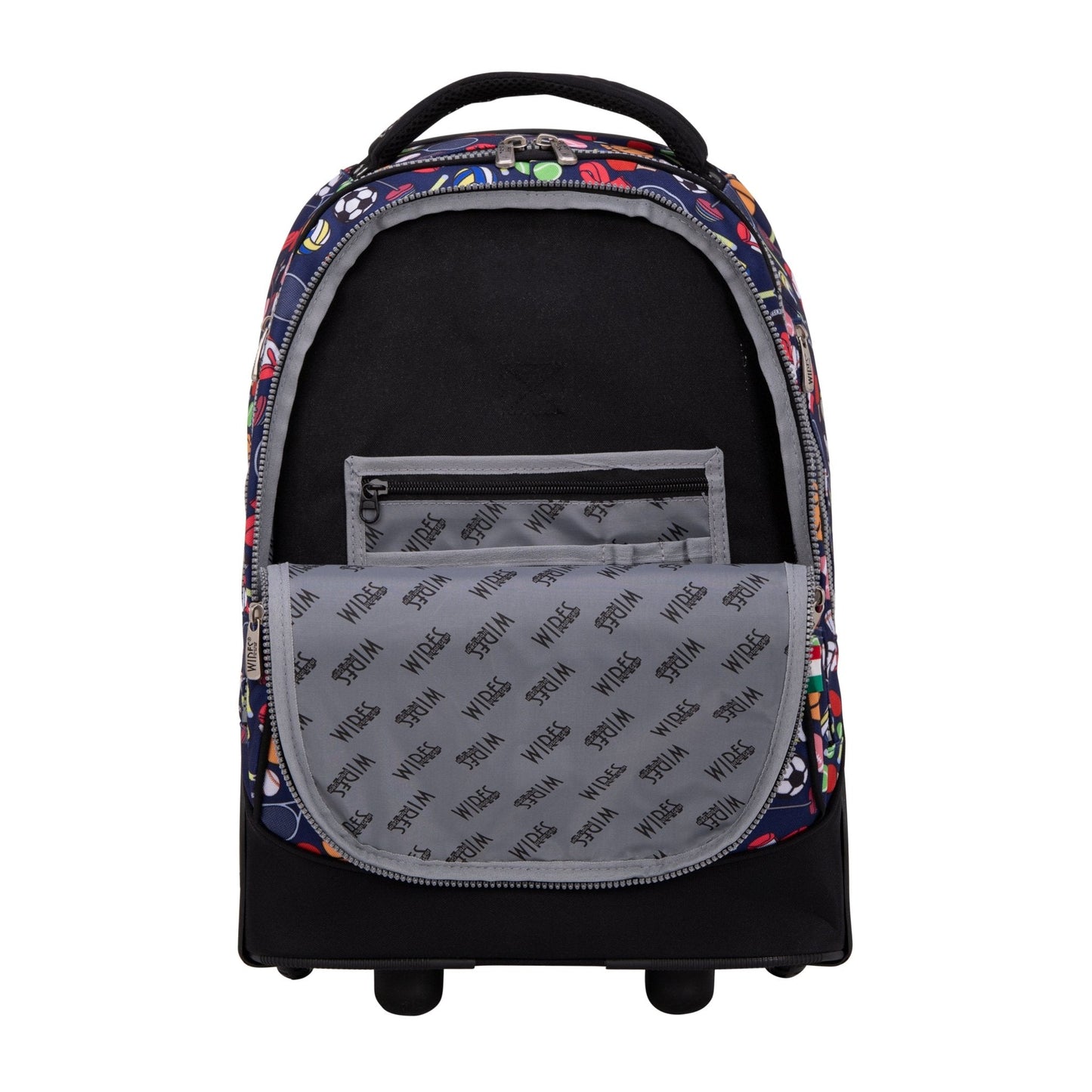 All Sport Wires Big Wheel School Bag Trolley Set of 3 (Lunch Bag & Pencil Case) - wiresitaly.com