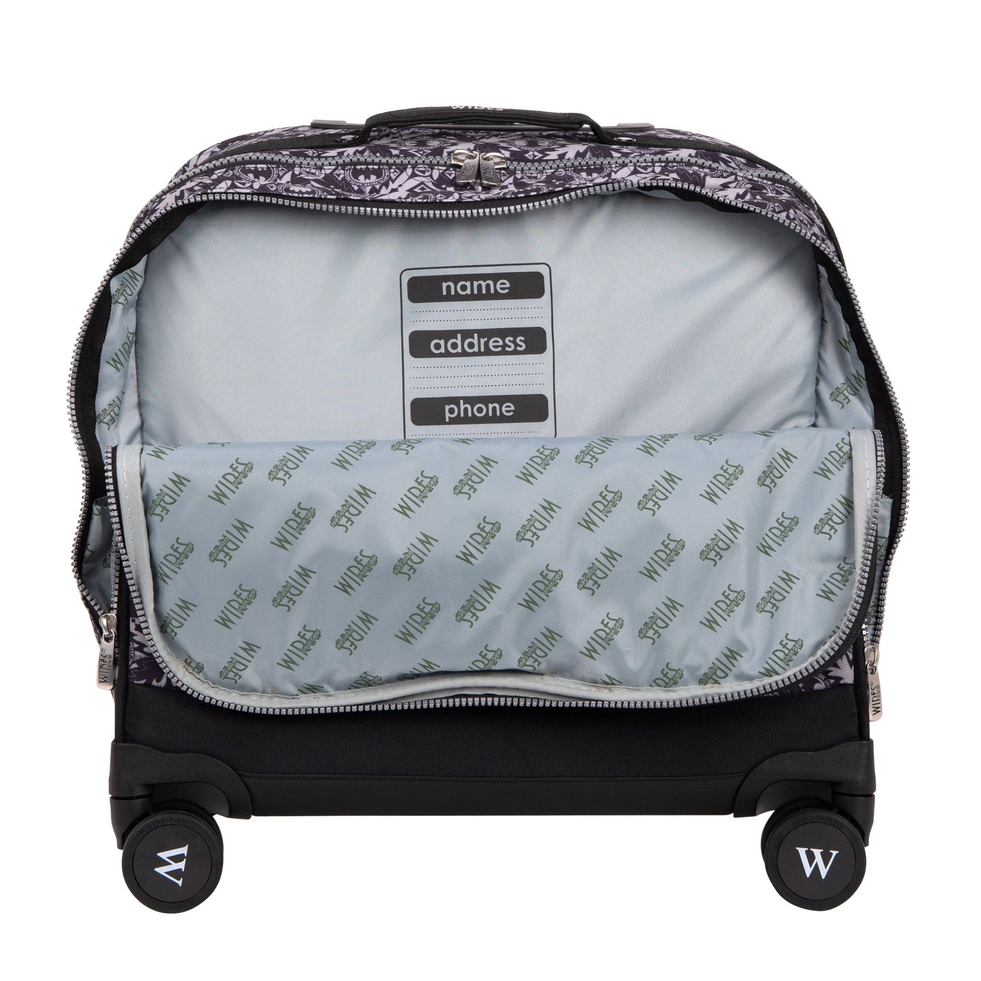Bat Wires School Bag Trolley Set of 4(Lunch Bag & Pencil Case)+Lunch Box - wiresitaly.com