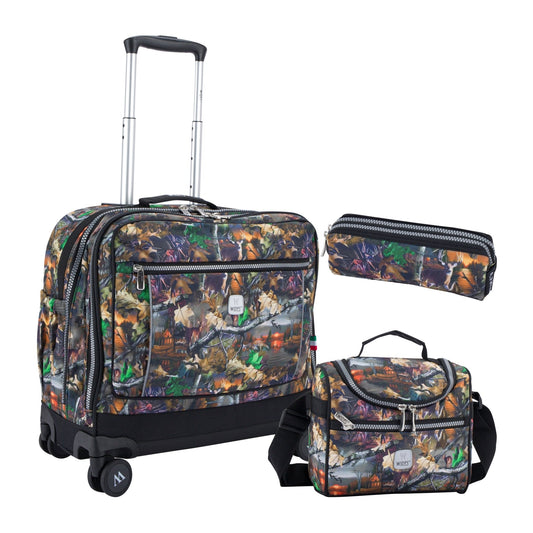 Hunter Wires School Bag Trolley Set of 4(Lunch Bag & Pencil Case)+Lunch Box - wiresitaly.com
