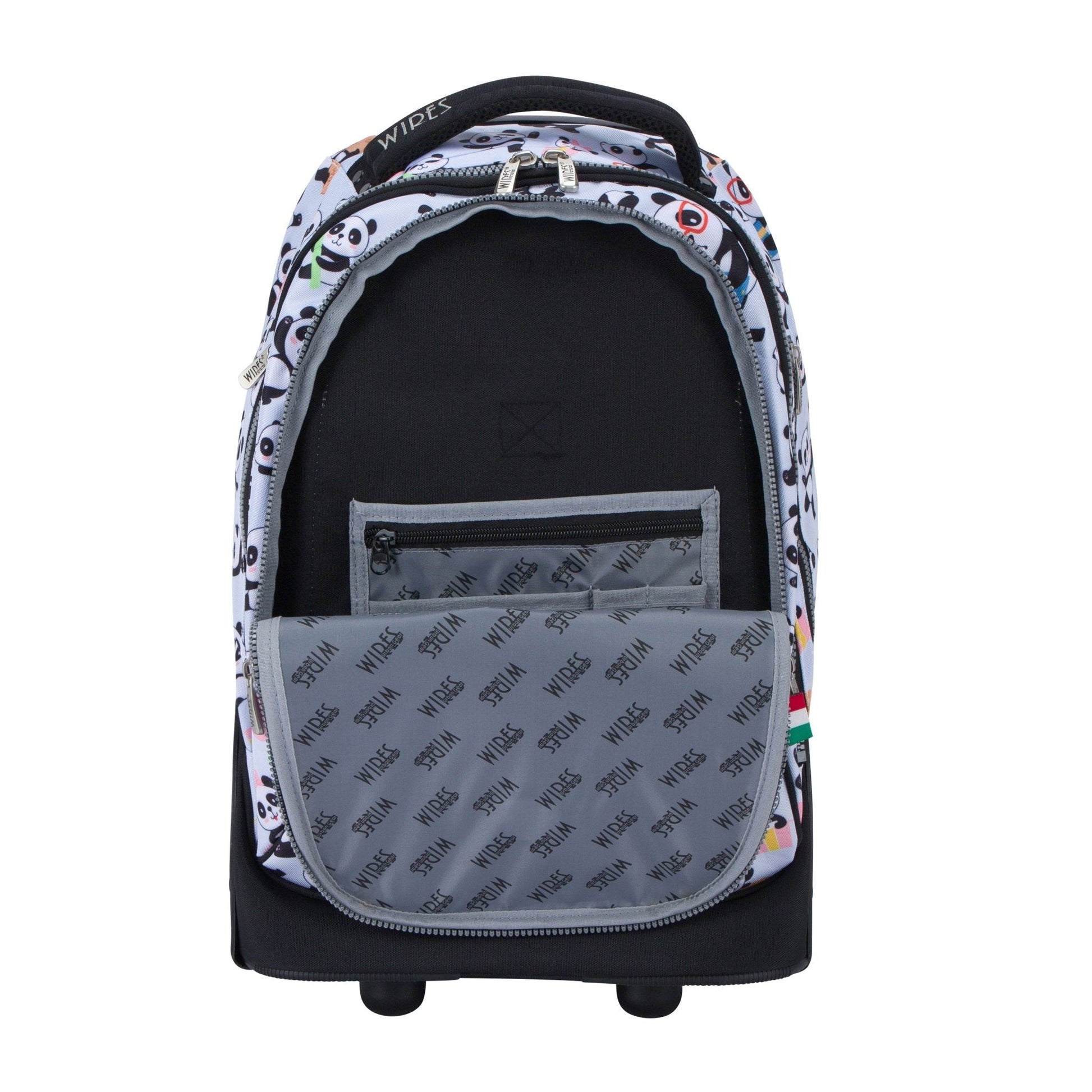 Mist Panda Wires Big Wheel School Bag Trolley Set of 3 (Lunch Bag & Pencil Case) - wiresitaly.com