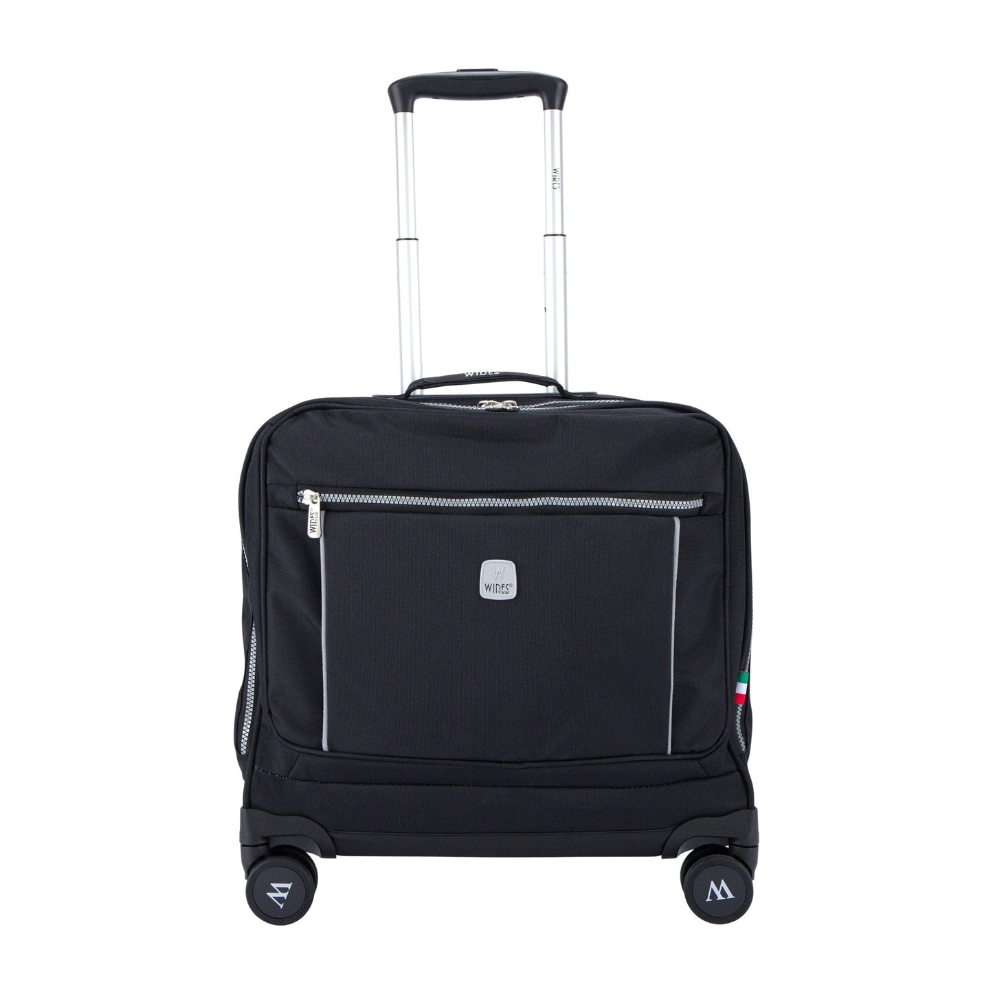 Pure Black Wires School Bag Trolley Set of 4(Lunch Bag & Pencil Case)+Lunch Box - wiresitaly.com