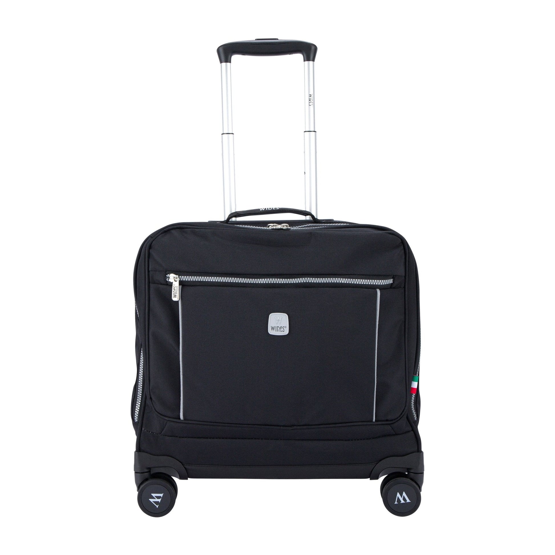 Pure Black Wires School Bag Trolley Set of 4(Lunch Bag & Pencil Case)+Lunch Box - wiresitaly.com