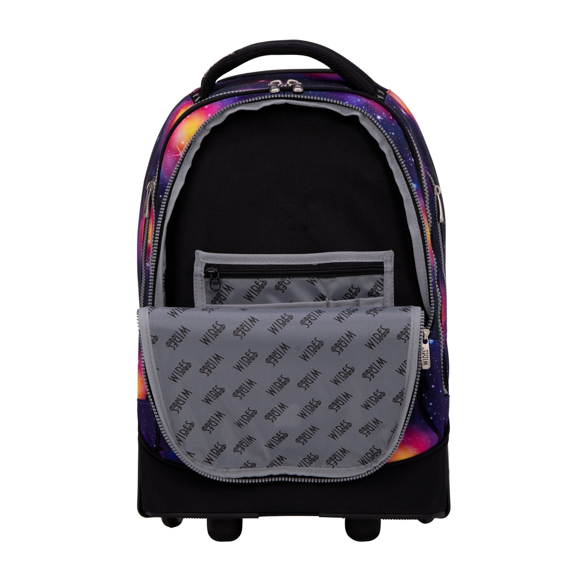Purple Planet Wires Big Wheel School Bag Trolley Set of 3 (Lunch Bag & Pencil Case) - wiresitaly.com