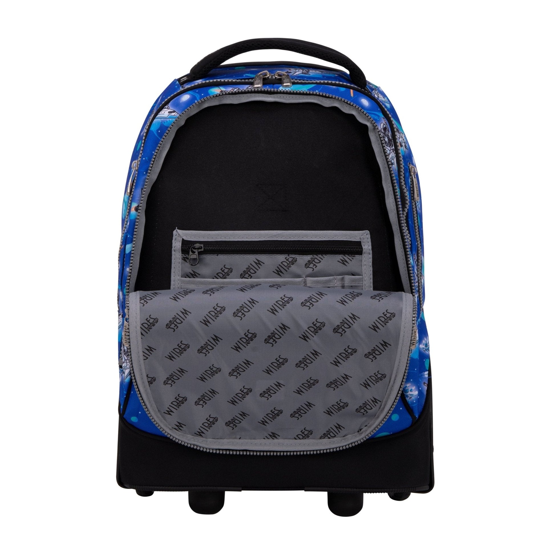 Spaceman Wires Big Wheel School Bag Trolley Set of 3 (Lunch Bag & Pencil Case) - wiresitaly.com