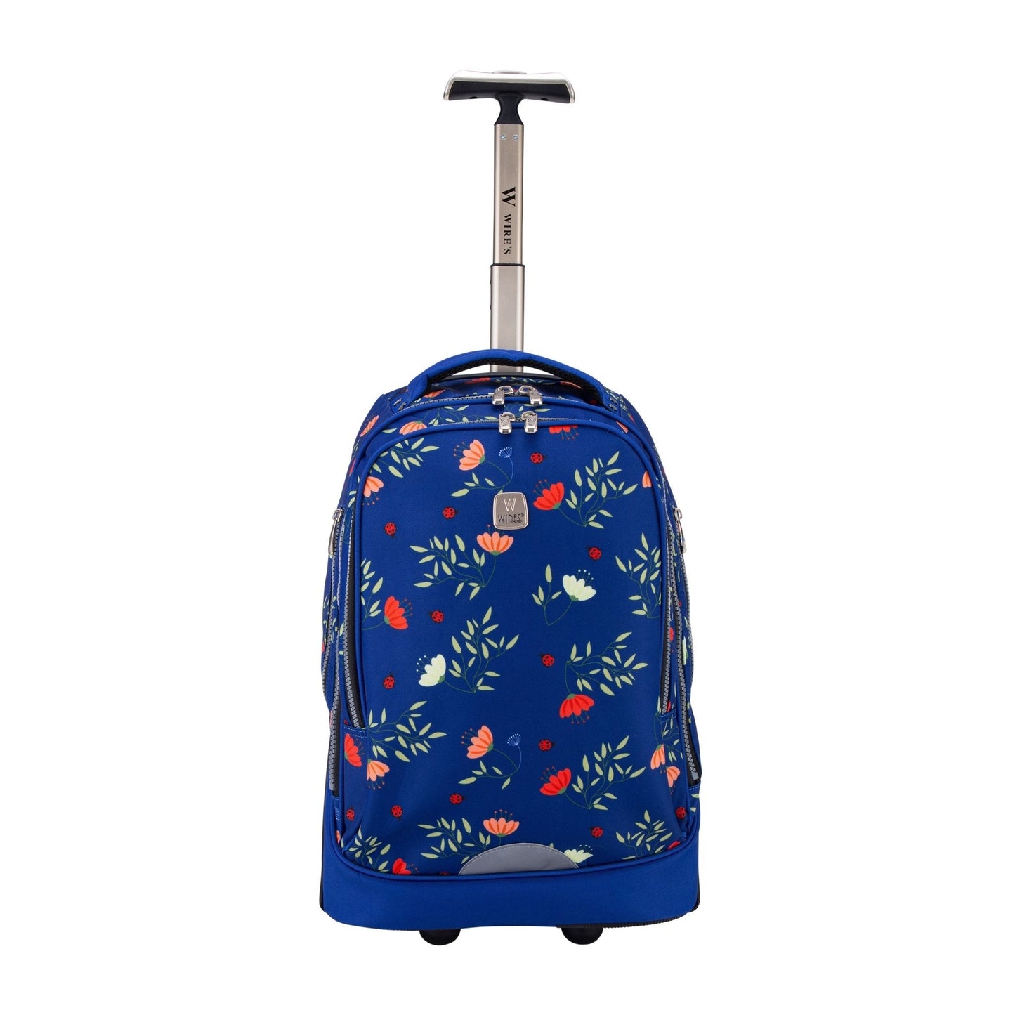 Wires Big Wheel School Bags Trolly Set of 3pcs Blue Flower Design - wiresitaly.com