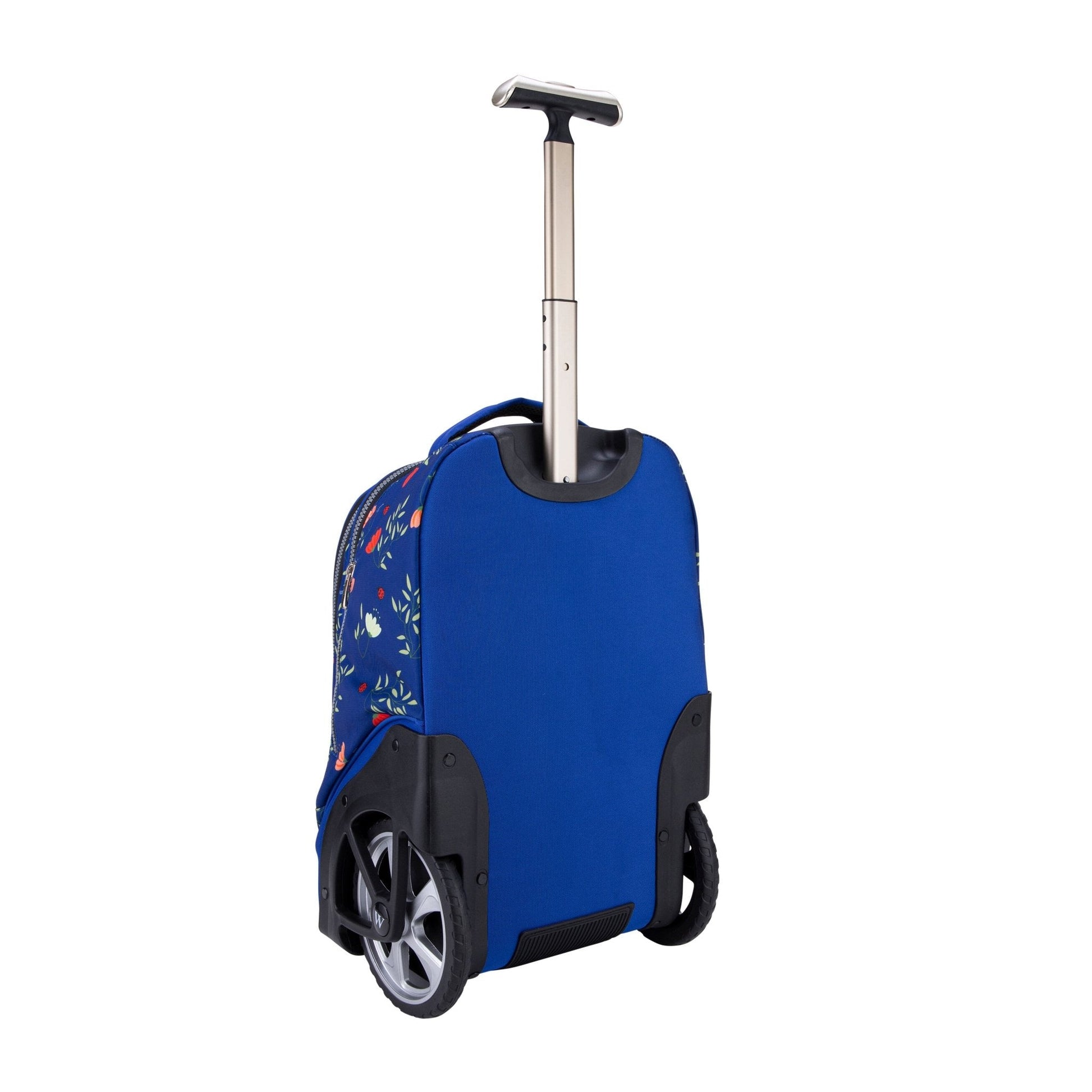 Wires Big Wheel School Bags Trolly Set of 3pcs Blue Flower Design - wiresitaly.com