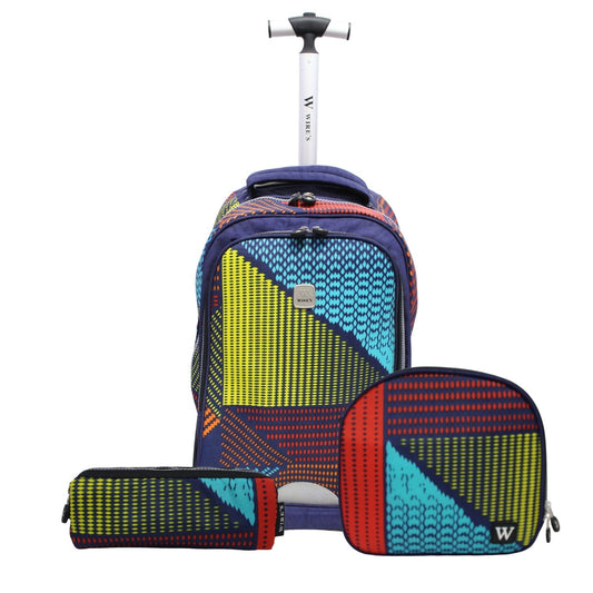 Wires Big Wheel School Bags Trolly Set of 3pcs Colored - wiresitaly.com